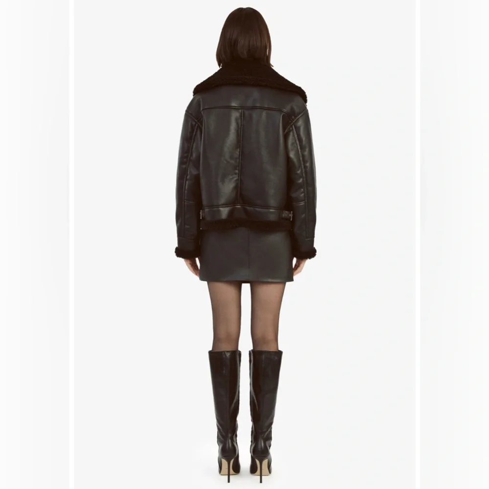 Bardot Dasha Vegan Leather Jacket In Black - Picture 5 of 10
